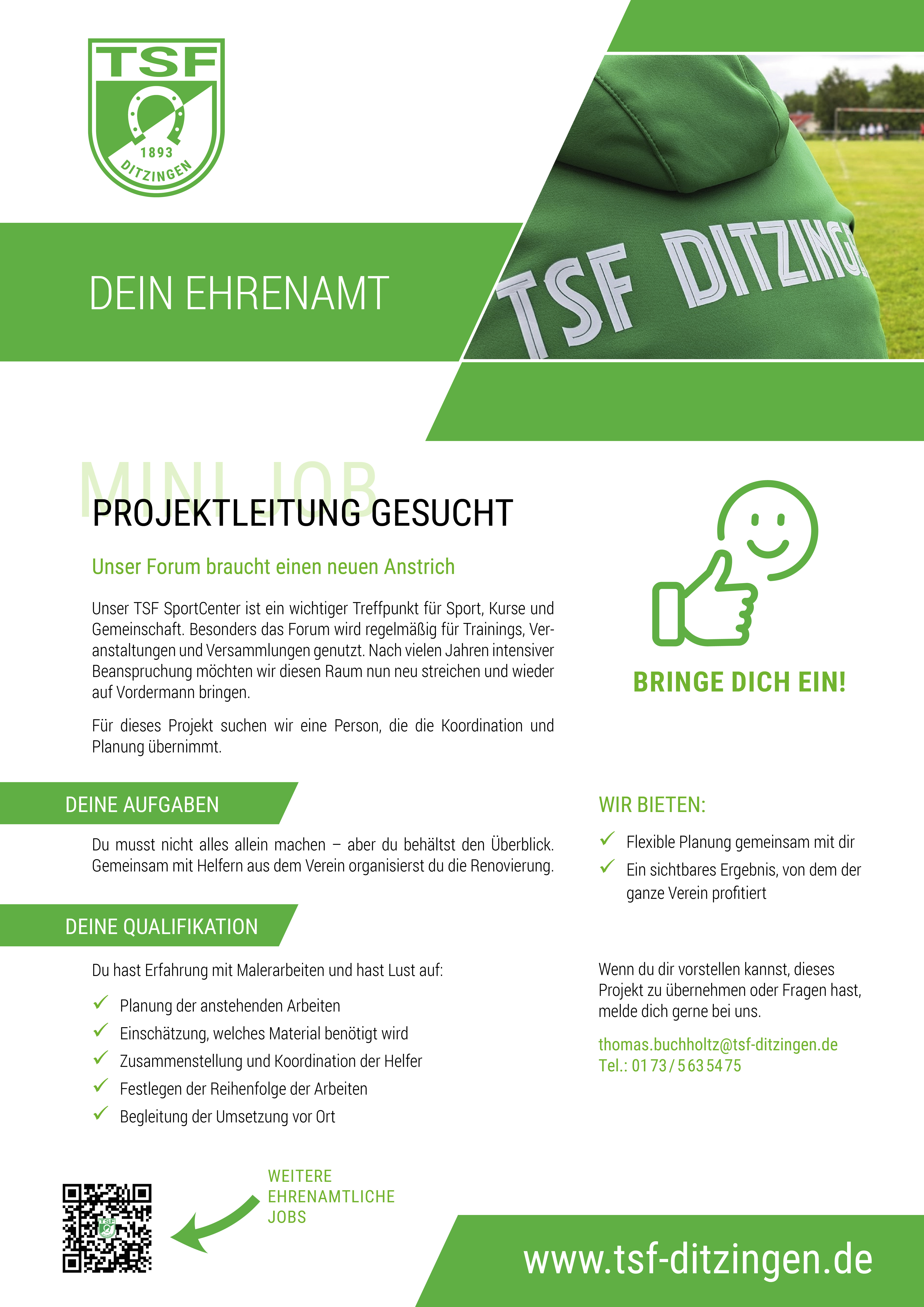 Mini Job Reinigungsteam TSF Halle A4